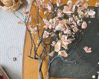 Vintage Seashell Magnolia Tree Sculpture