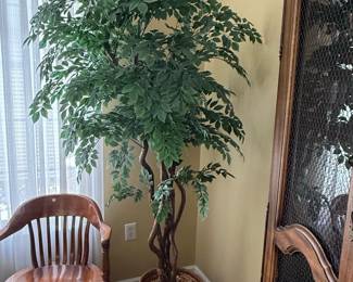 Artificial Ficus Tree in Wicker Pot