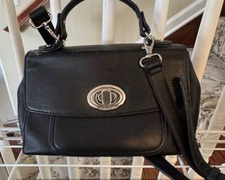 Gianni Bernini Black Leather Satchel Handbag
