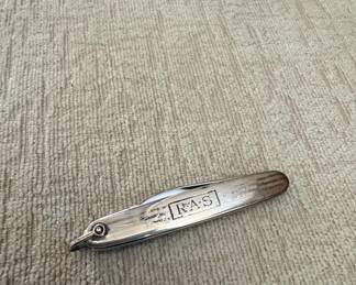 Antique Straight Razor with Monogram R.A.S. second image