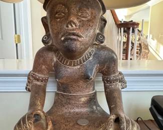 Seated Mayan Warrior Table Lamp second image