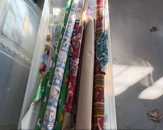 Collection of Assorted Wrapping Paper Rolls