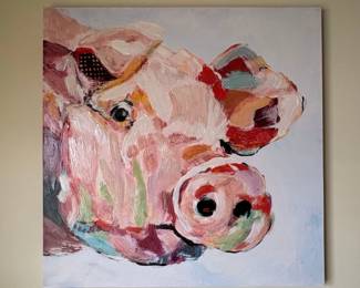 Abstract Pig Oil Painting