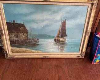 N. Thomas Seascape Painting