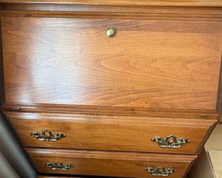 Vintage Ethan Allen Solid Maple Secretary Desk