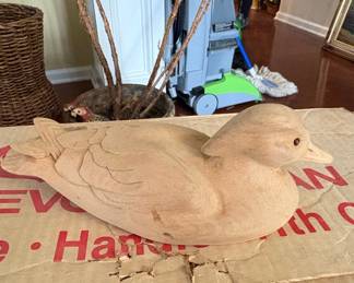 Unfinished Wooden Duck Decoy Mallard