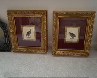 Pair of Quail II Framed Prints by Daniel