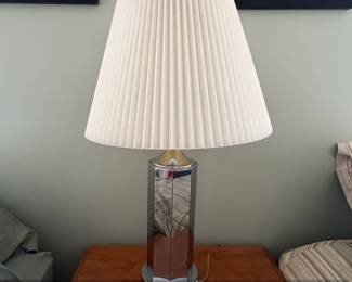 MidCentury Modern Chrome Hexagonal Table Lamp