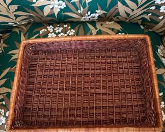 Woven Rattan Rectangular Tray