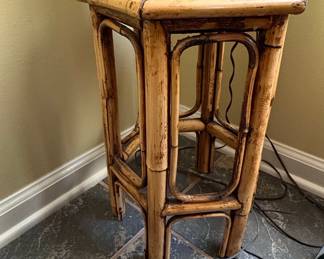 Vintage Tortoise Bamboo Plant Stand