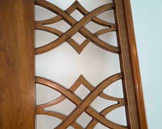 Vintage Wooden Room Divider Screen second image