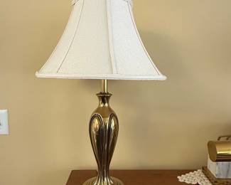 Vintage Brass Fluted Urn Table Lamp third image