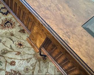 Raymour and Flanigan Glass Top Coffee Table second image