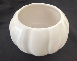 White Ceramic Pumpkin Bowl