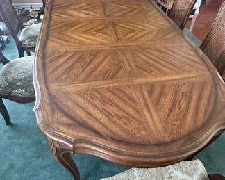 Century Provincial Dining Set with Cane Back Chairs