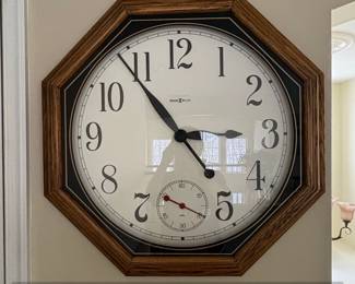 Howard Miller Octagonal Wall Clock with SubDial