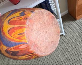 Ozark Roadside Tourist Pottery Swirl Glaze Vase second image