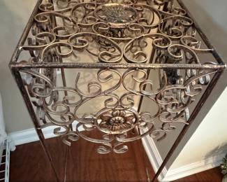 Ornate Wrought Iron Scrollwork Plant Stand third image