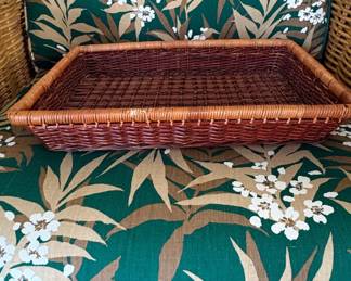 Woven Rattan Rectangular Tray second image