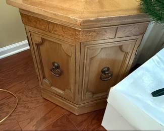 Mid th Century Burl Walnut Cabinet End Table second image