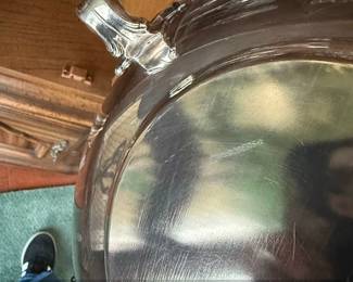 FB Rogers Silver Co. Silver Plated Covered Casserole Dish with Pyrex Insert fourth image