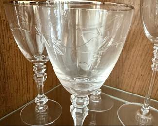 Tiffin Franciscan Carillon Platinum Rim Water Goblets second image