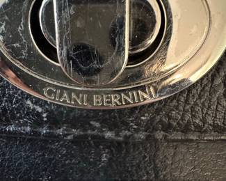 Gianni Bernini Black Leather Satchel Handbag second image