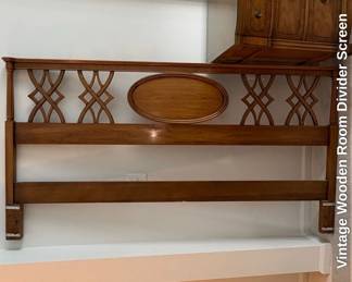 Vintage Regency Style Inlaid Mahogany Headboard