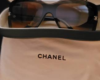 Vintage Chanel sunglasses in mint condition with case and box. 