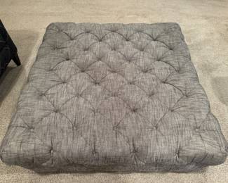 Walter E. Smithe upholstered ottoman 53" square - $350
