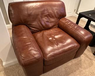 Walter E. Smithe leather sofa 45"W x 37"D x 34"W - $300