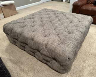 Walter E. Smithe upholstered ottoman 53" square - $350