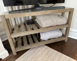 Pottery Barn corner TV stand 38"W x 29"D x 24"H - $150