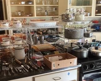 Cookware, knives, Corning Ware, etc!!