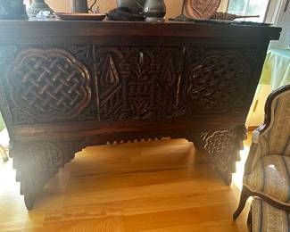 Large antique middle Eastern trunk/ coffer