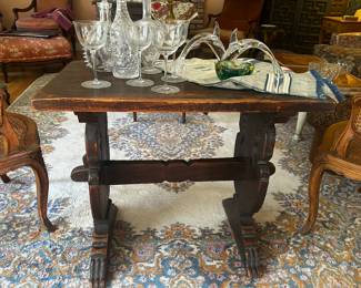 Smaller Antique trestle table.
