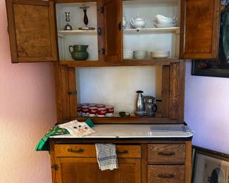 Antique Oak Hoosier  Great Condition