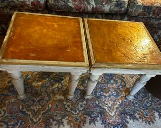 Love these Tile top small tables