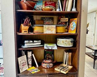 1970's case  Vintage cookbooks and items