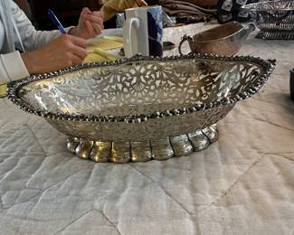 Large  Beautiful Sterling basket 