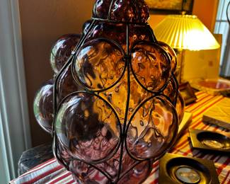 Love this large amethyst bubble glass for lantern.