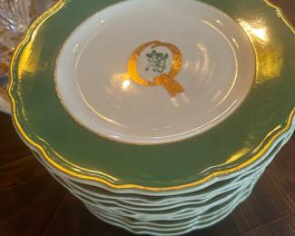 La Quinta resort dinner plates with original logo of resort