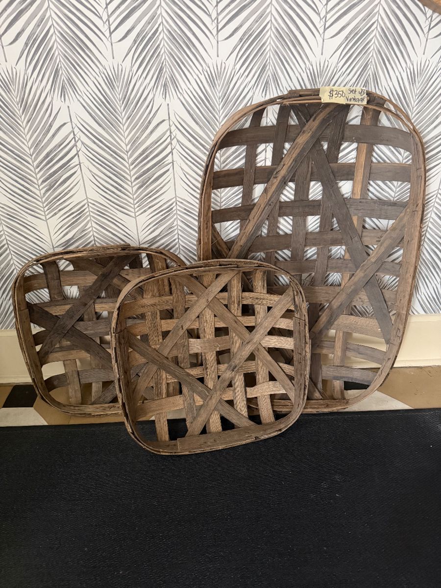 Original cigar baskets. Set of 3. 