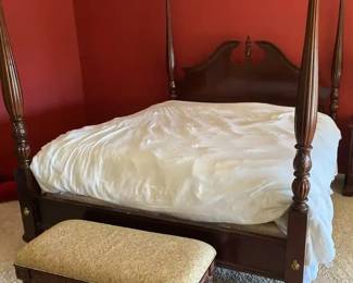 King Size Bed, And Stool