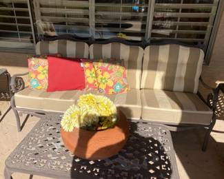 Super Patio Sofa And Coffee Table