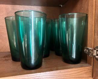 green glassware