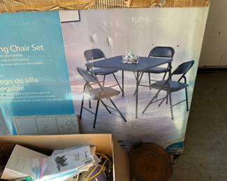 card table and chairs