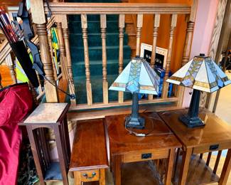 End tables, lamps, archery equipment