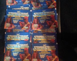 Vintage wrestling stickers