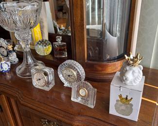 Crystal clock collection. 